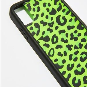 Wildflower Green Neon Leopard iPhone X Case